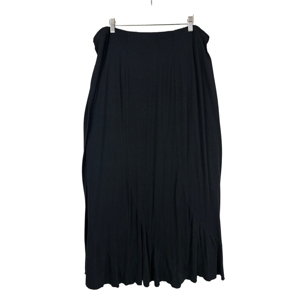 J.Jill Black Stretch Waist Maxi Skirt Size XL Made in Northern Mariana Islands